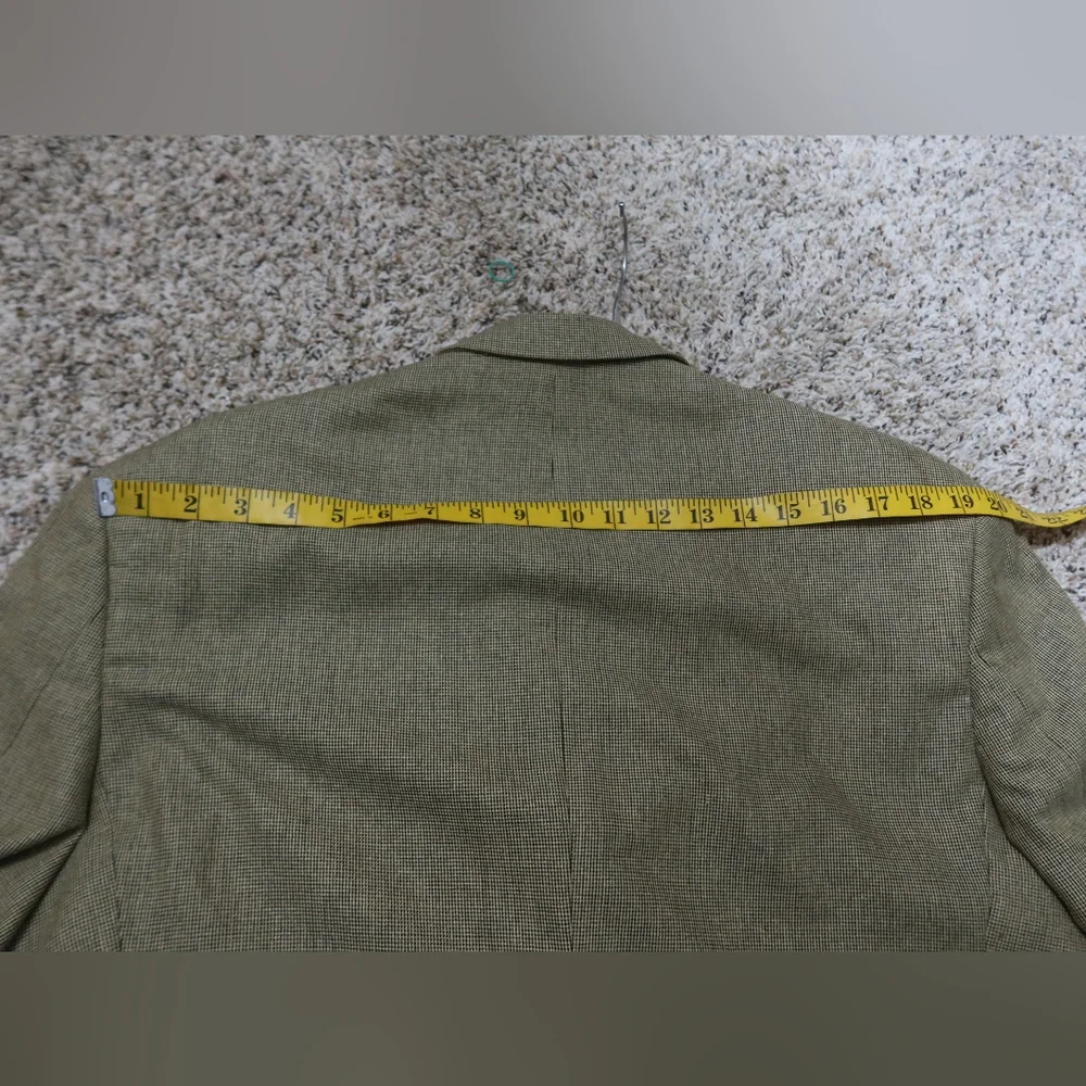 Vintage Club Room Olive Wool Silk Blend Blazer Sports Coat 44R